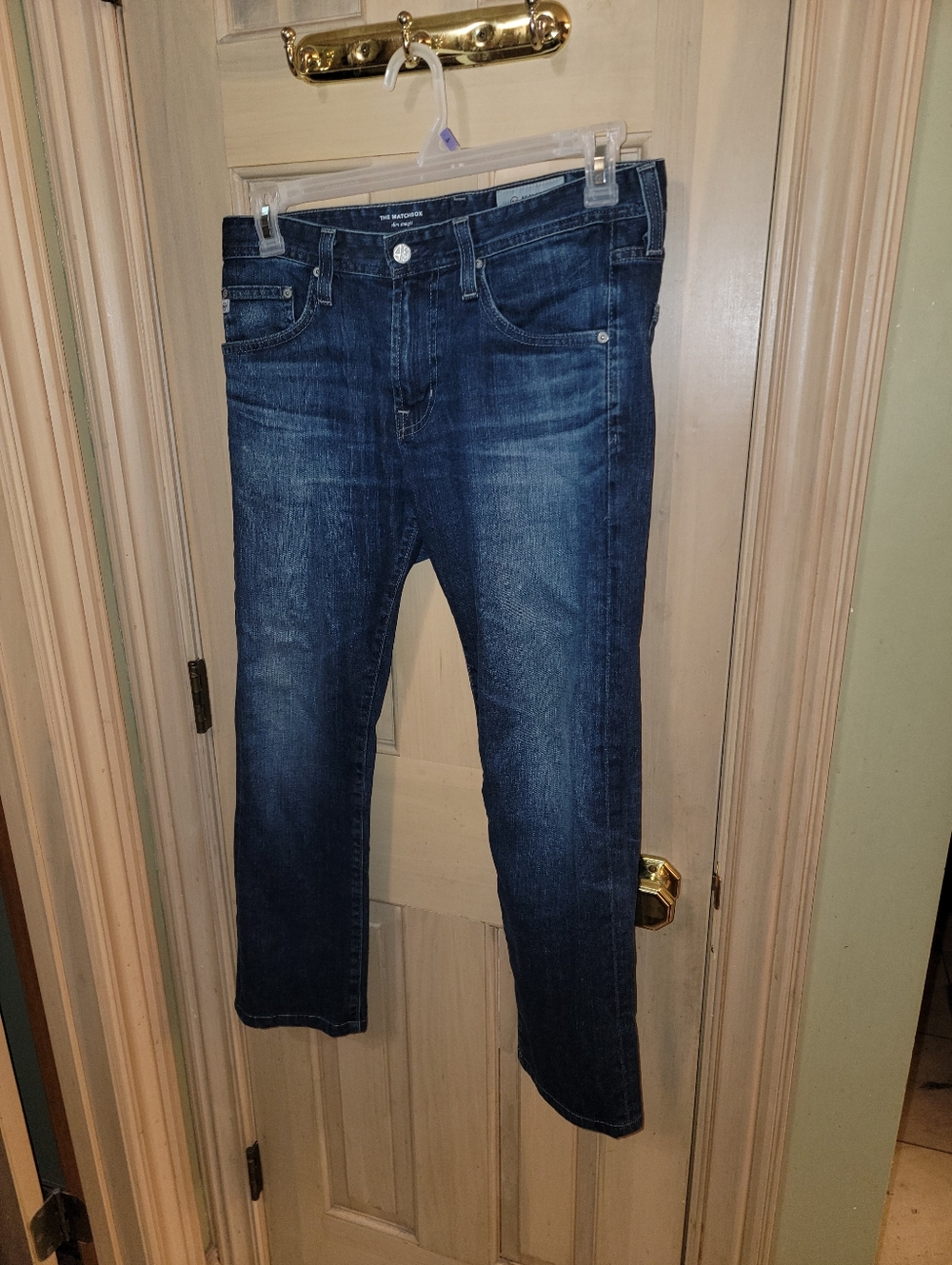 Mens Sz 31 AG Matchbox Slim Straight Jeans EUC